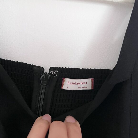 Aritzia black formal midi Weller dress - Picture 6 of 6